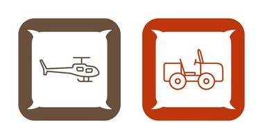 Helicopter and Safari Icon vector