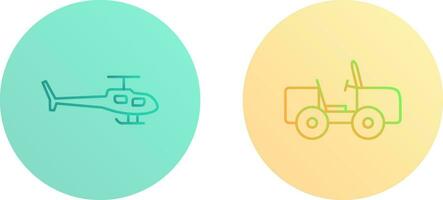 Helicopter and Safari Icon vector