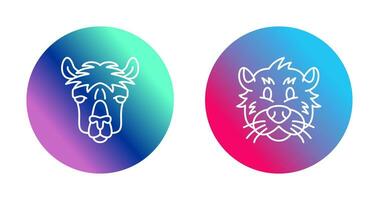 Alpaca and Otter Icon vector