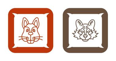 Squirrel and Raccoon Icon vector