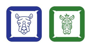 Camel and Zebra Icon vector