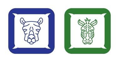 Camel and Zebra Icon vector