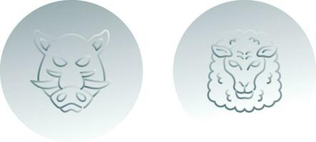 Sheep and Boar Icon vector