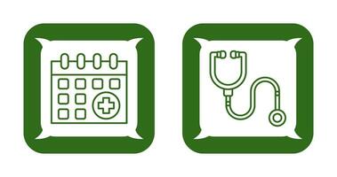 Calender and healthcare Icon vector