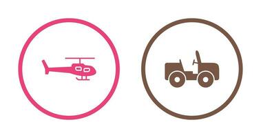 Helicopter and Safari Icon vector