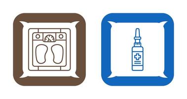 Weighing Scale and Nasal Icon vector