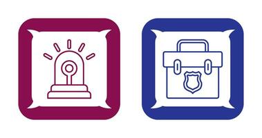 Siren and Suitcase Icon vector