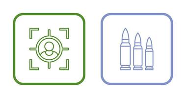 Target and Bullets Icon vector