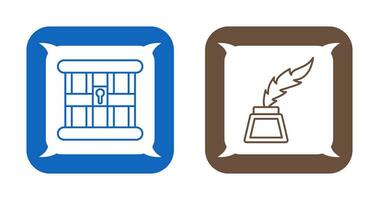 Jail and Inkwell Icon vector