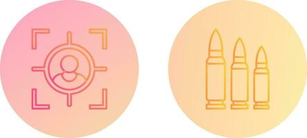 Target and Bullets Icon vector