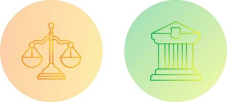 Balance and Courthouse Icon vector