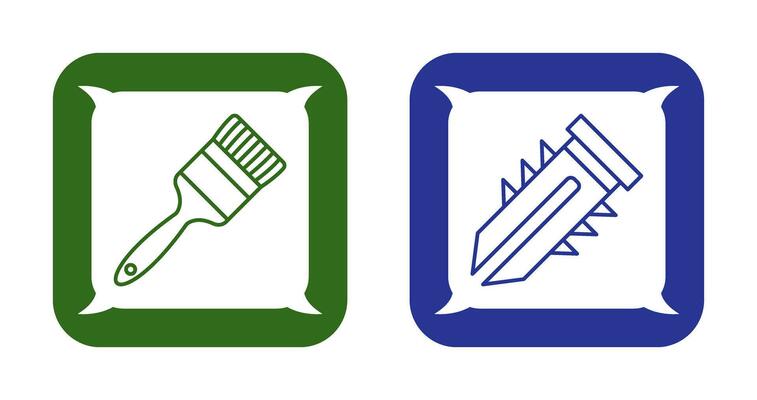 Paint Brush and Dyupel Icon