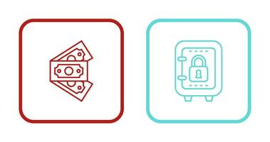 Money and Safe Box Icon vector