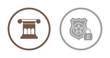 Security Police and Roman Law Icon vector