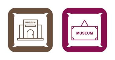 Museum Building and Museum Icon vector