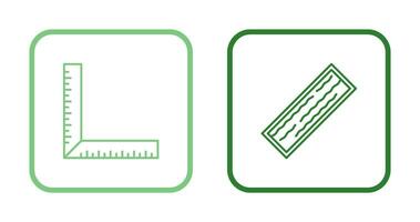 Square Ruller and Plank Icon vector