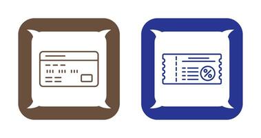 Debit Card and Voucher Icon vector