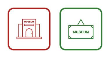 Museum Building and Museum Icon vector