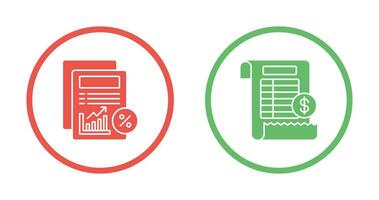 Report and Bill Icon vector