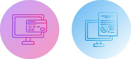 Online Payment and Online Tax Icon vector