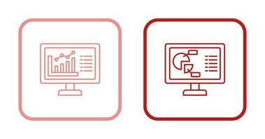 Graph and Pie Chart Icon vector