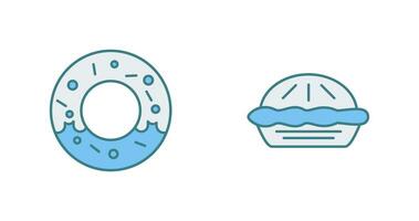 Donut and Pie Icon vector