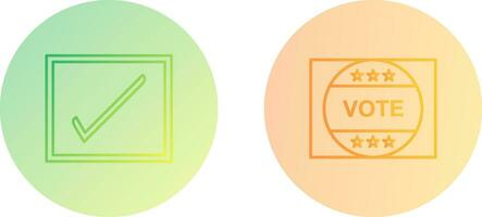 Checkbox and Vote Sticker Icon vector