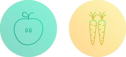 Apples and Carrots Icon vector