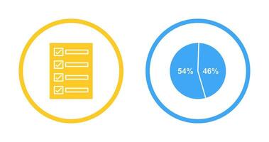 Filling Ballot Paper and diagram Icon vector