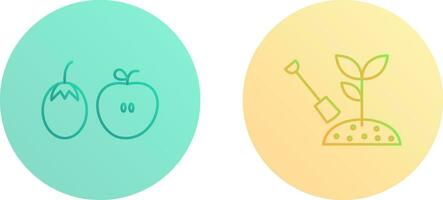 Fruits and Vegetables and Plantation Icon vector