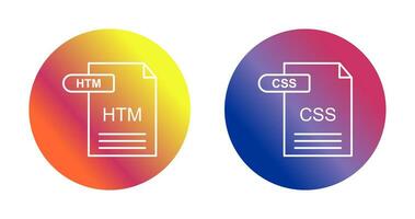 HTM and CSS Icon vector