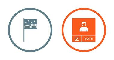 Flags and Candidate Banner Icon vector