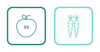 Apples and Carrots Icon vector