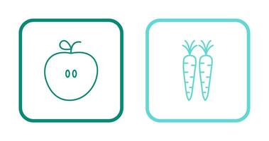 Apples and Carrots Icon vector