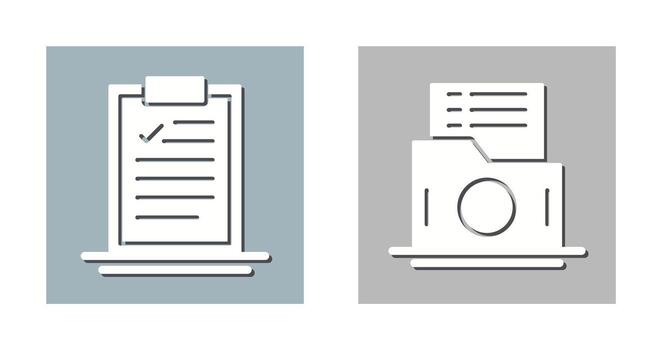 Clipboard and List Folder Icon vector