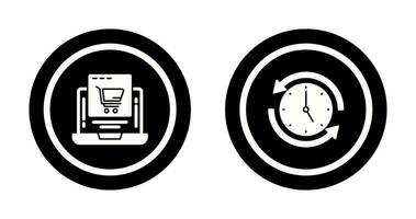 Add to Cart and Run time Icon vector