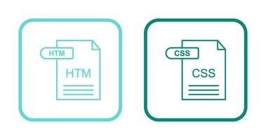 HTM and CSS Icon vector