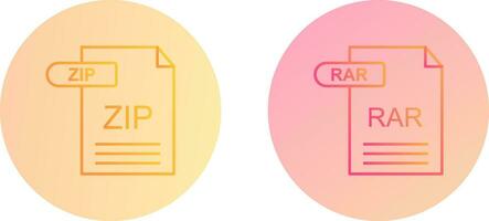 ZIP and RAR Icon vector