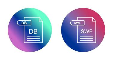DB and SWF Icon vector