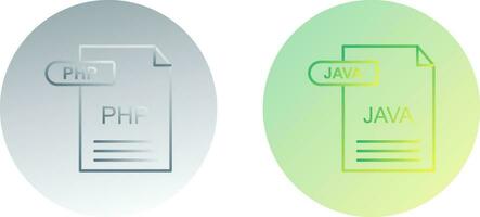 php y Java icono vector