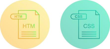 HTM and CSS Icon vector