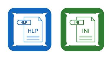 HLP and INI Icon vector