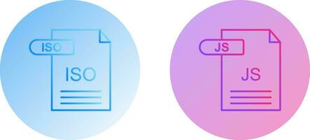 ISO and JS Icon vector