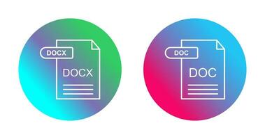 DOCX and DOC Icon vector