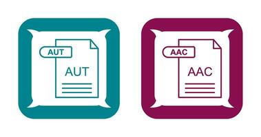 aac y aut icono vector