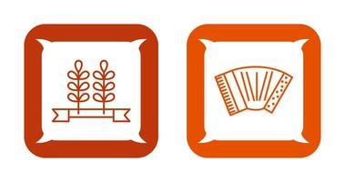 Accordion a d Wheat Icon vector