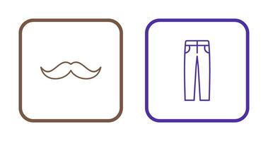 Moustache Men Pants Icon vector