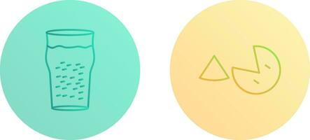 Pint of Beer and Pie Icon vector