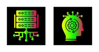 Server and Skills Icon vector