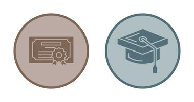 Diploma and Cap Icon vector